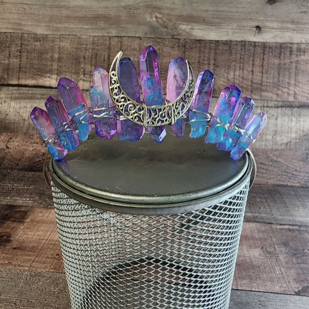 Lavender Moon quartz crystal tiara